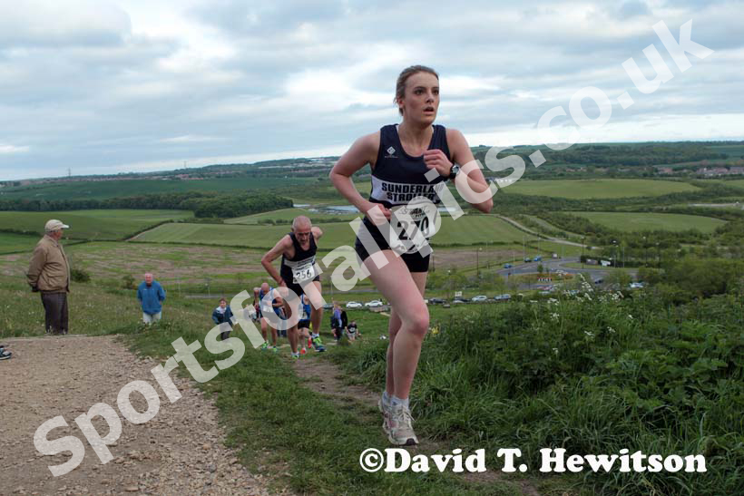 Jenna Maynard 3rd women in the Penshaw Hill Race.